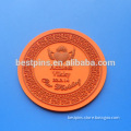 resin logo orange wedding souvenir cup mat